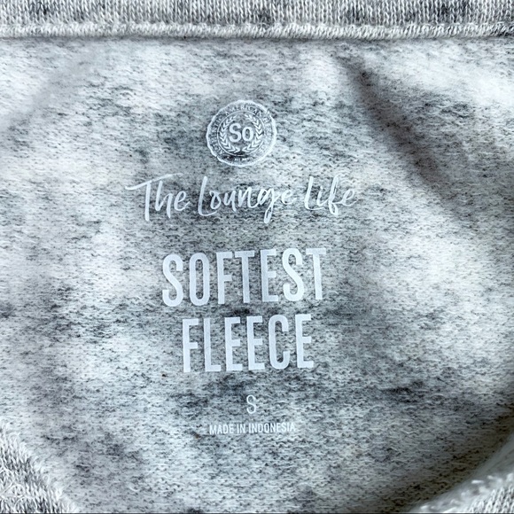 NWT SO “Softest Fleece” Lightweight Hoodie Gray/Sm - Picture 5 of 8